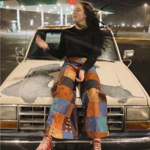 High waisted hippie patterned pants